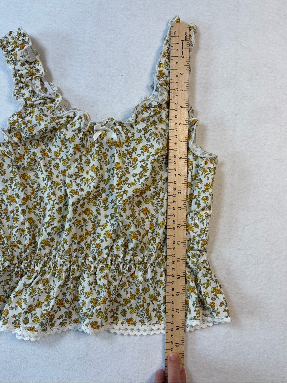 Floral Ruffle Top, Small, NWOT, Cottagecore Coquette Romantic Ren Faire - Picture 6 of 9